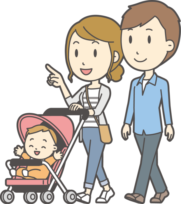 ベビーカーを使うときの姿勢